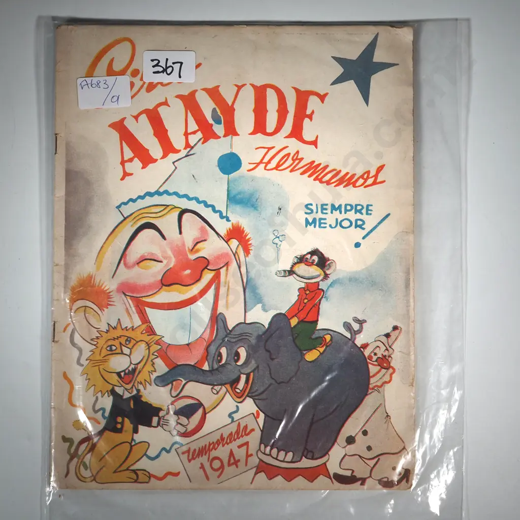 Two Programmes: Blackpool Tower Circus 1952 & Circo Atayde Hermanos 1947. Image 1++