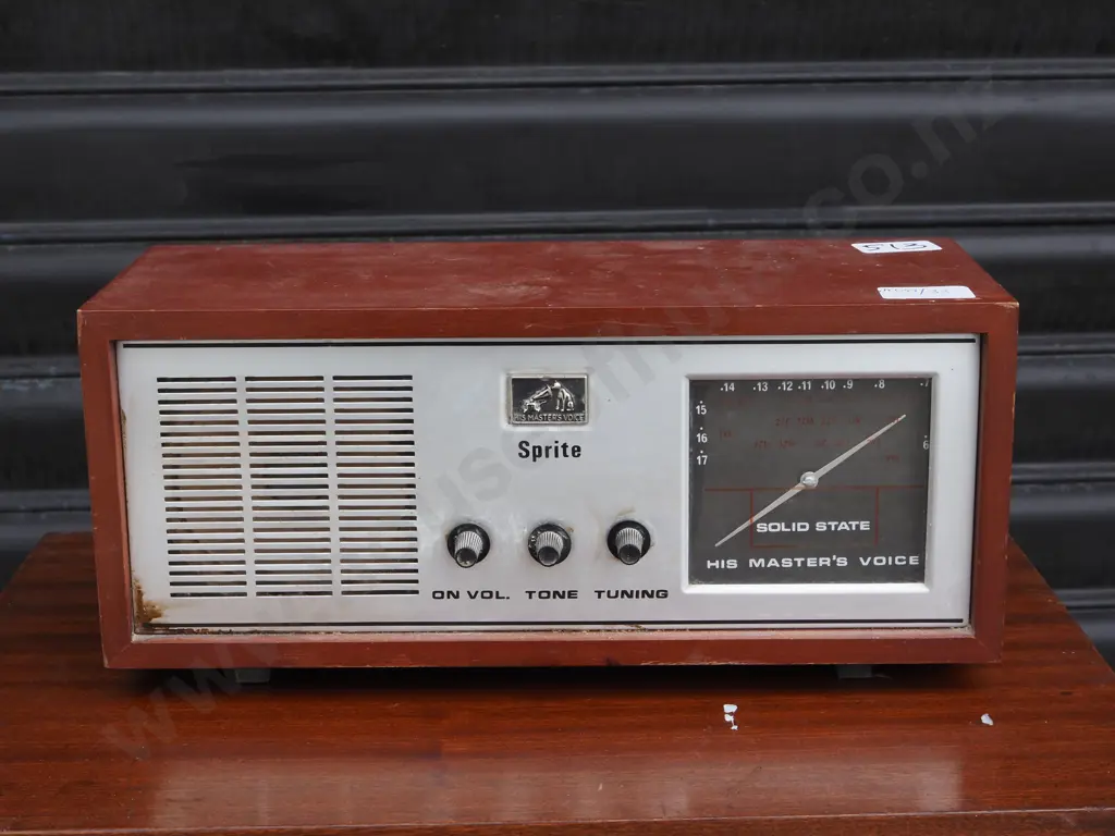 Sprite Solid State "His Master's Voice" HMV Radio; Wellington 1970s Image 1++