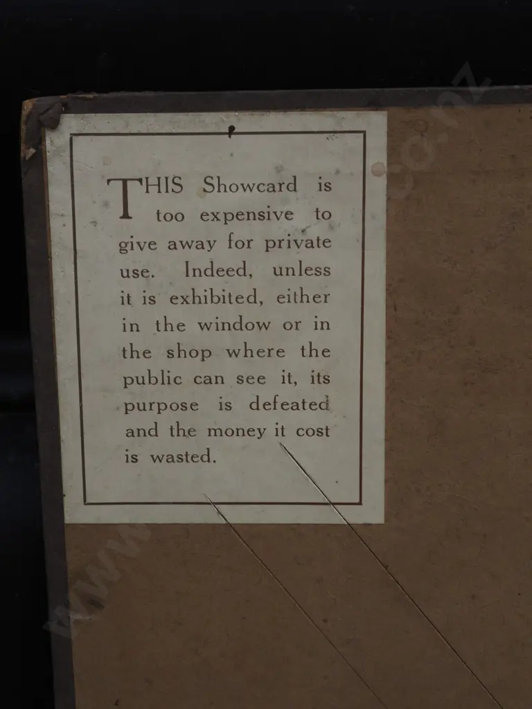 Advertising Cardboard For Bostock Shoes Depicting A Painting By Munkacsy Elbeszeles Titled "The Two Families" Image 1++