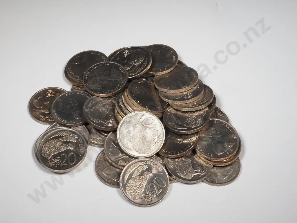 Assorted Lot of Proof New Zealand 20 Cent Coins  Image 1++