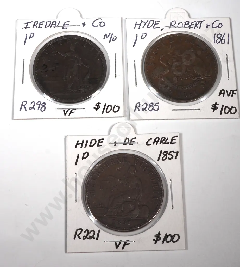Three Carded Australia Trade Tokens Image 1++