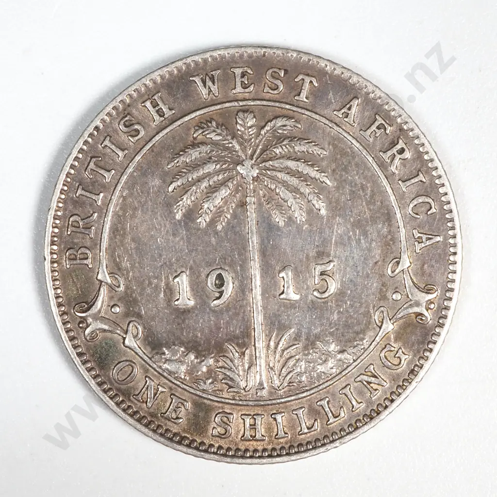 1915 British West Africa One Shilling Coin  Image 1++