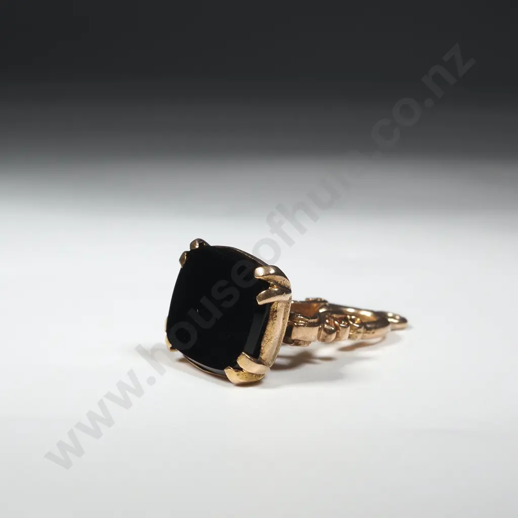 Antique 9ct Gold & Onyx Seal. Stamped Image 1++