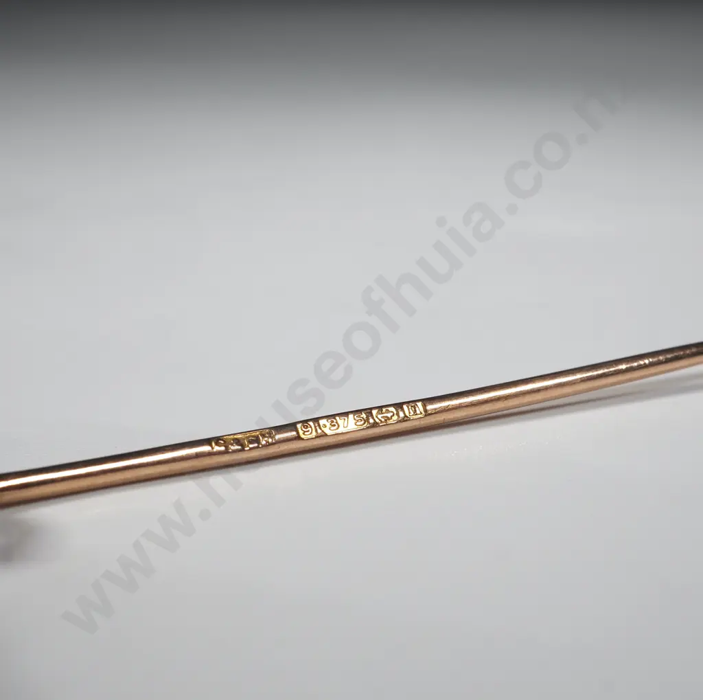 Antique Cased 9ct Gold Dog Brooch Image 1++