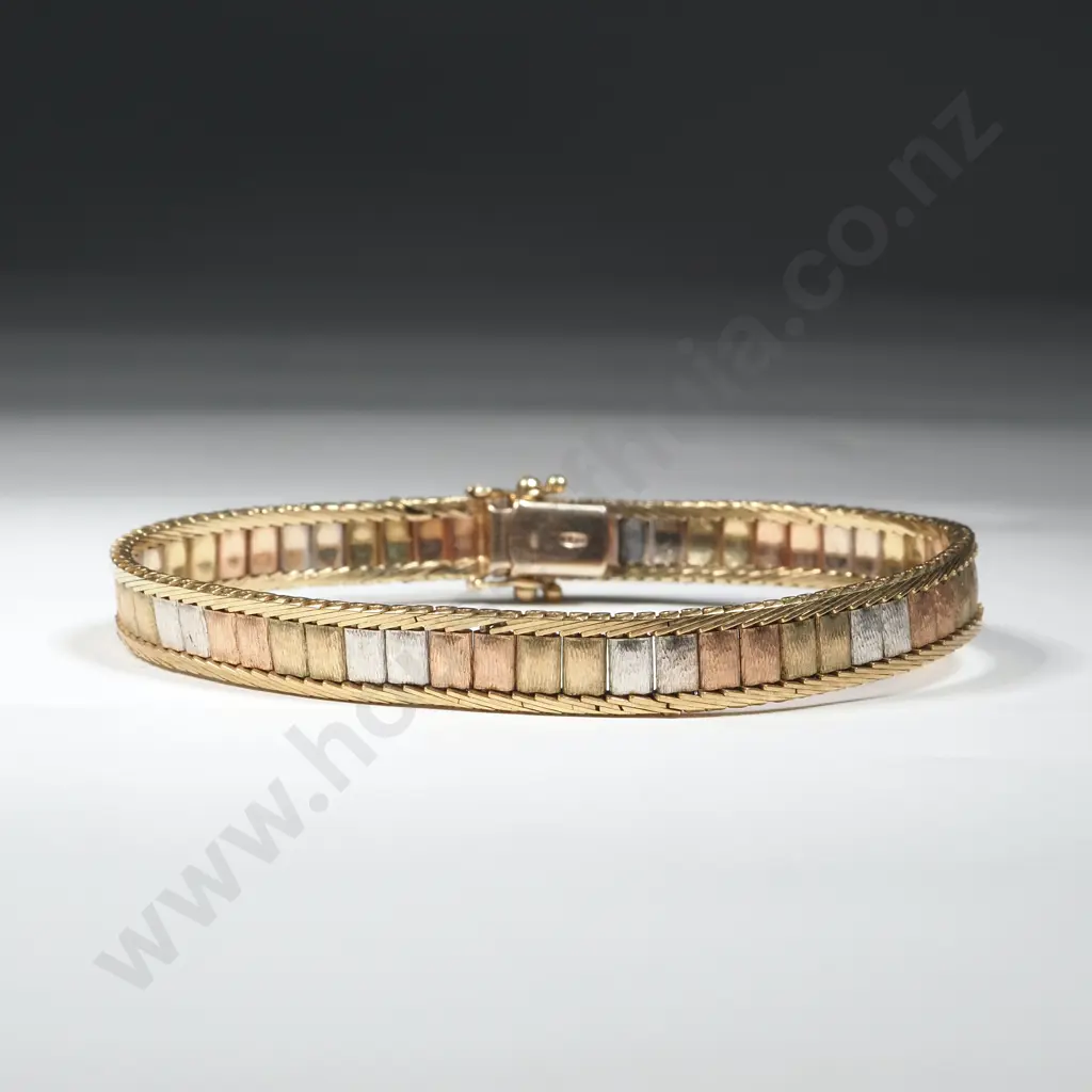 9ct Gold Mutli Coloured Gold Bracelet Image 1++