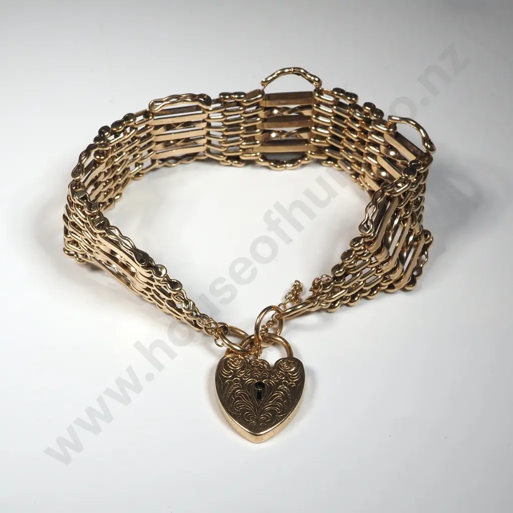 9ct Gold Gate Bracelet Image 1++