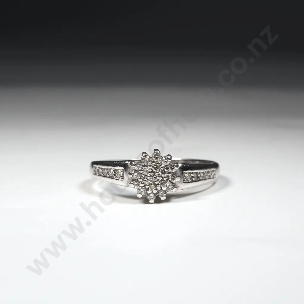 18ct White Gold & Diamond Ring - Valued at $4,700.00 Image 1++
