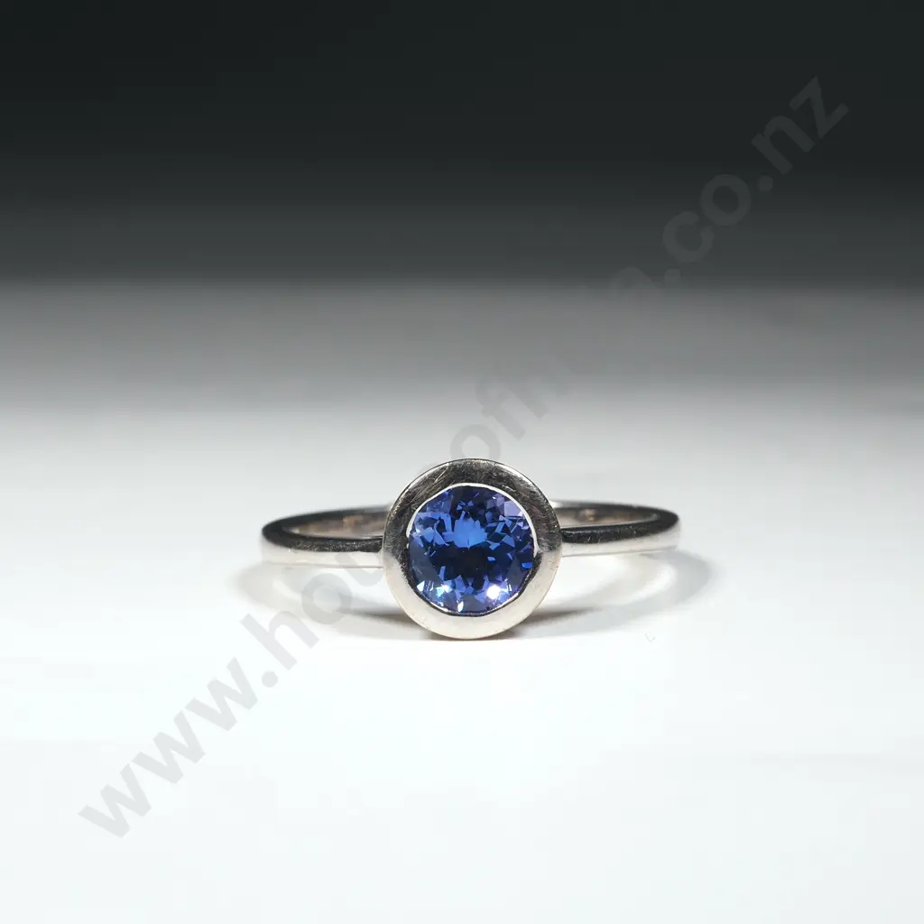 18ct White Gold Tanzanite Ring Valued at $3,115.00 Image 1++
