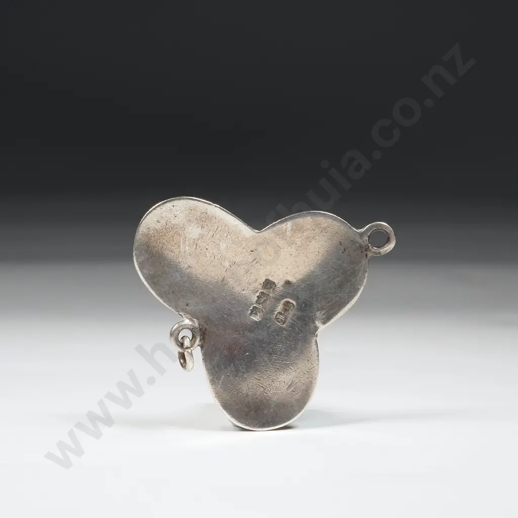 Fancy Enamel Arts & Crafts Sterling Silver Pendant Image 1++