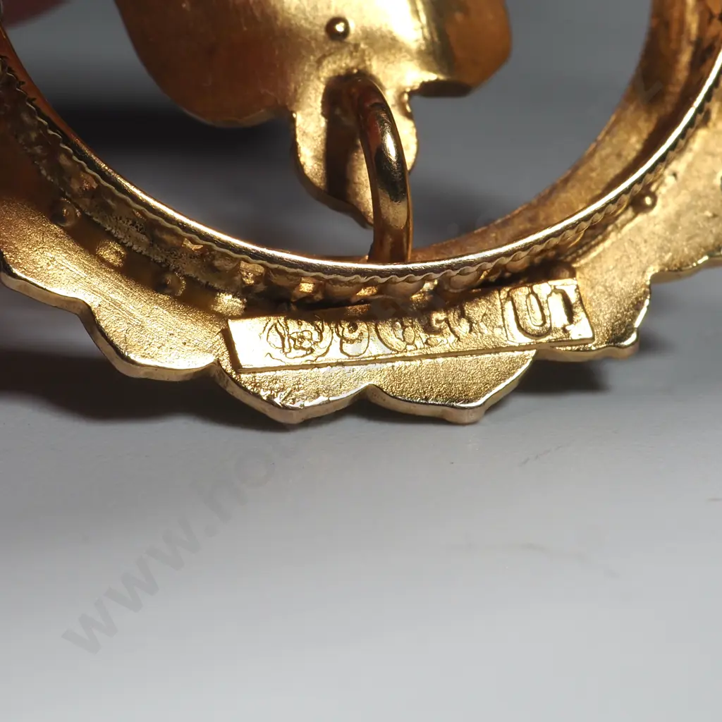 Antique 9ct Gold Swallow Brooch w Seedpearls Image 1++