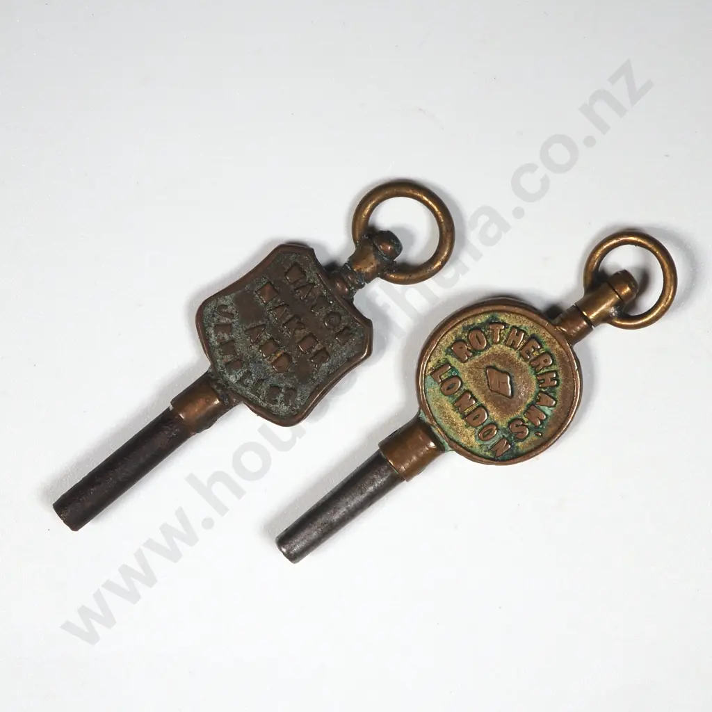 Two Antique Pocket Watch Keys Image 1++
