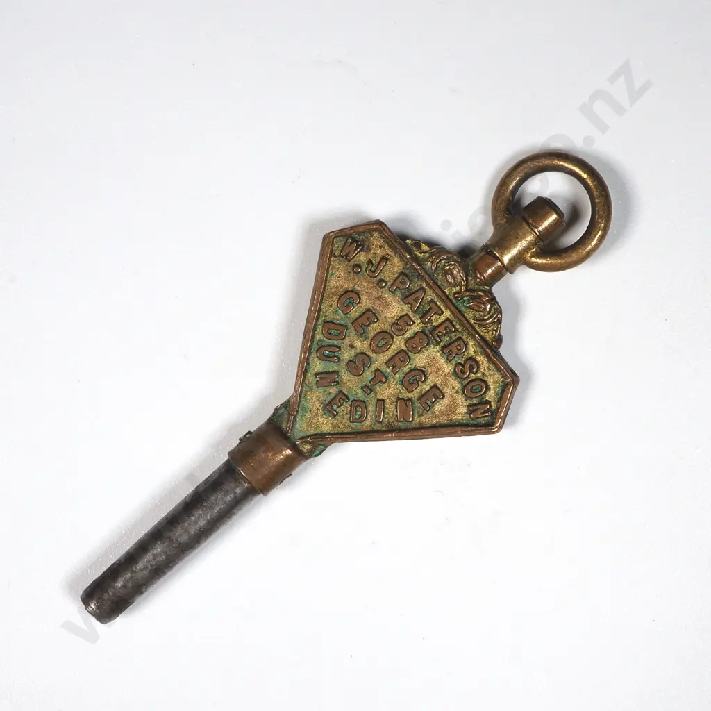 W J Paterson George Street Dunedin Antique Pocket Watch Key Image 1++
