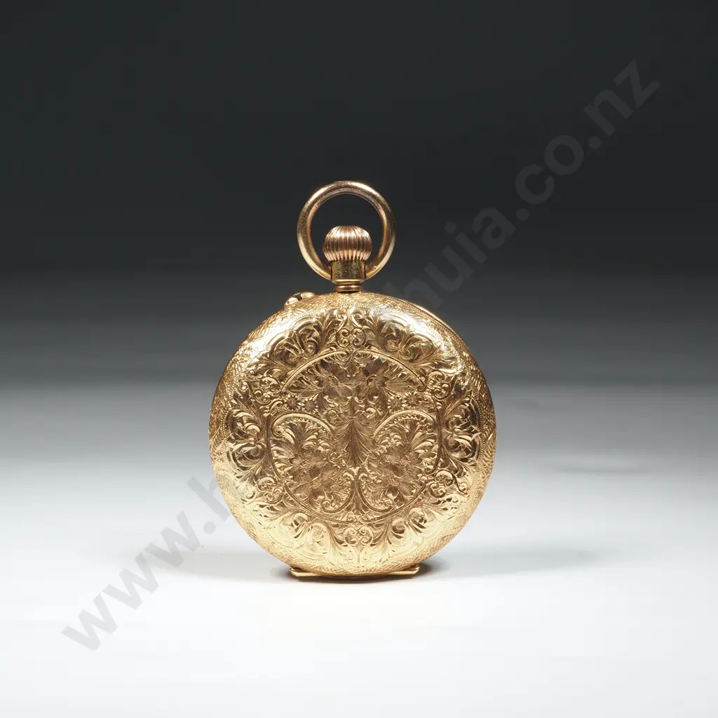 Ornate 18ct Gold Pocket Watch Image 1++