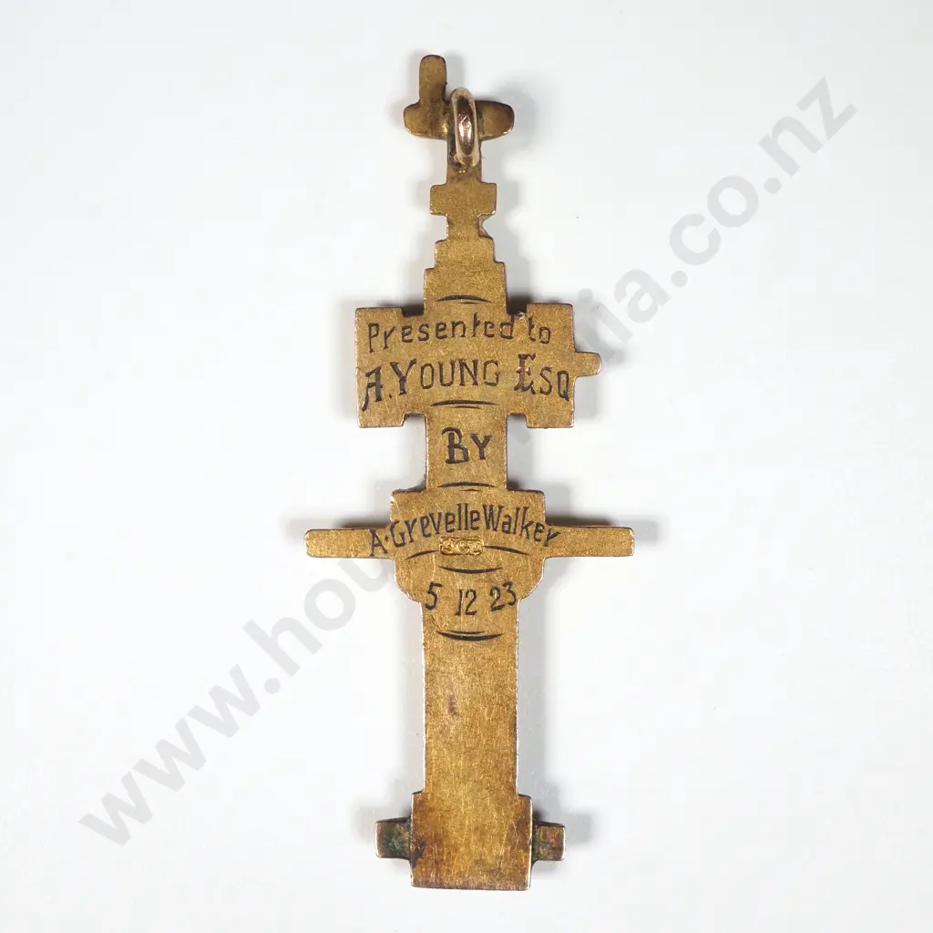 1923 Dated Antique Fire-hydrant Pendant to a Young Esquire by A Grevelle Walker Image 1++