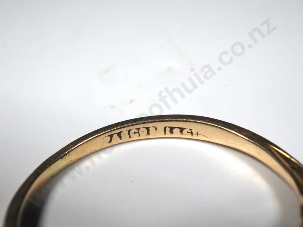 Antique 18ct Gold Three Stone Diamond Ring Image 1++