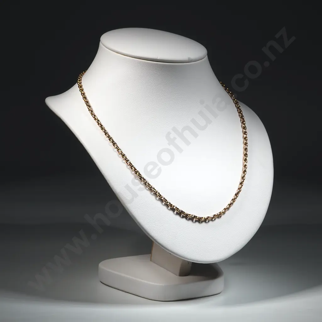 9ct Gold Edwardian Belcher Link Part Muff Chain Image 1++