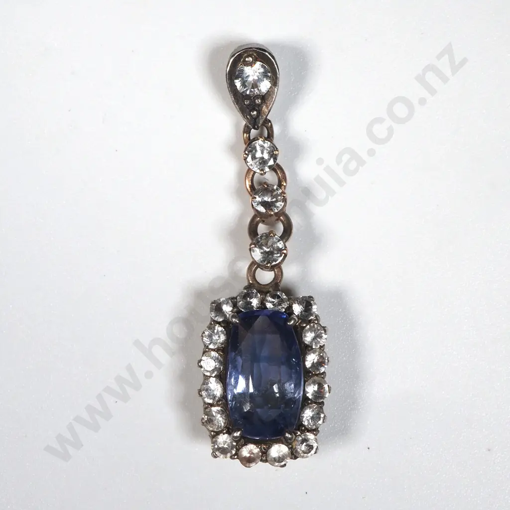 Stunning Georgian Silver & Paste Pendant Image 1++