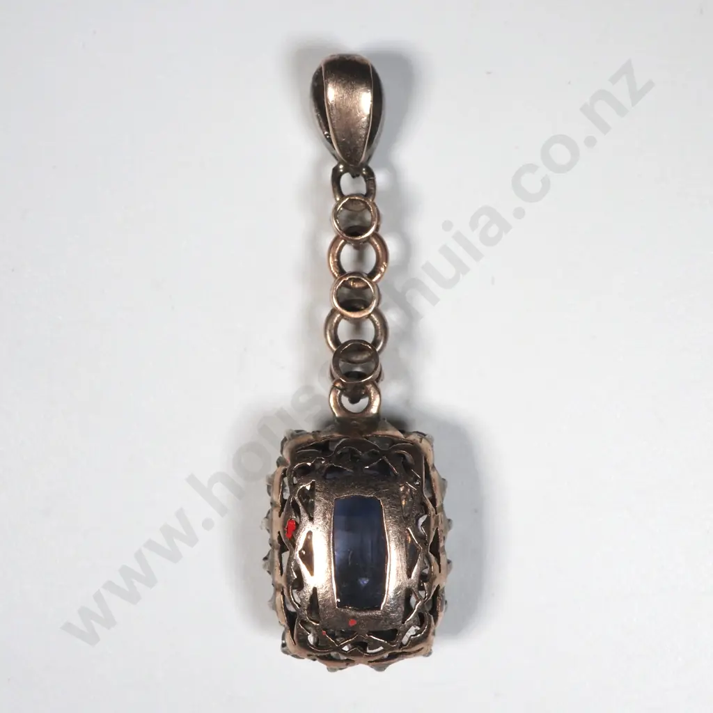 Stunning Georgian Silver & Paste Pendant Image 1++