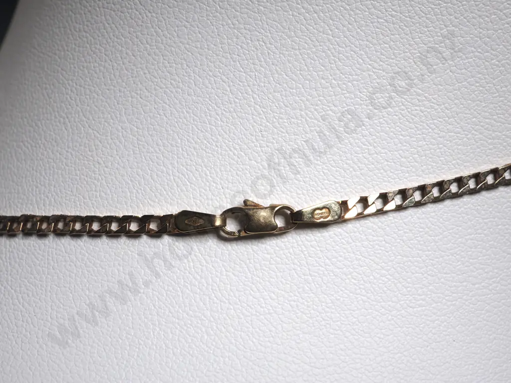 9ct Gold Curb Link Necklace Image 1++