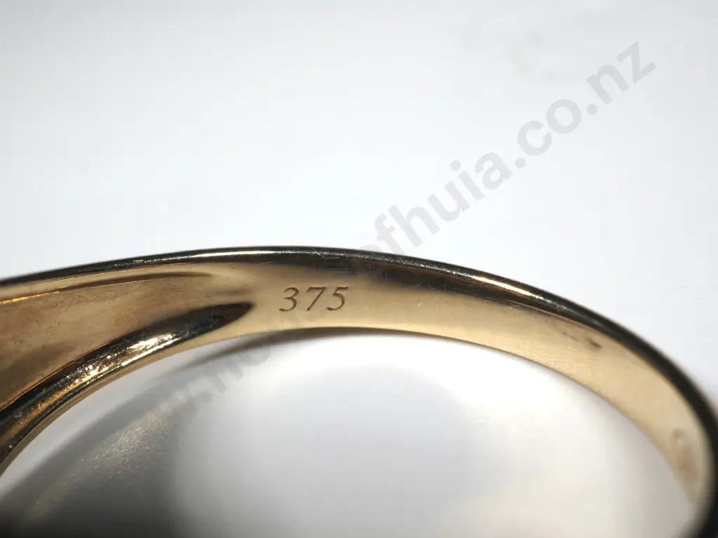 9ct Gold 15 diamond Channel Set Geometric Ring Image 1++