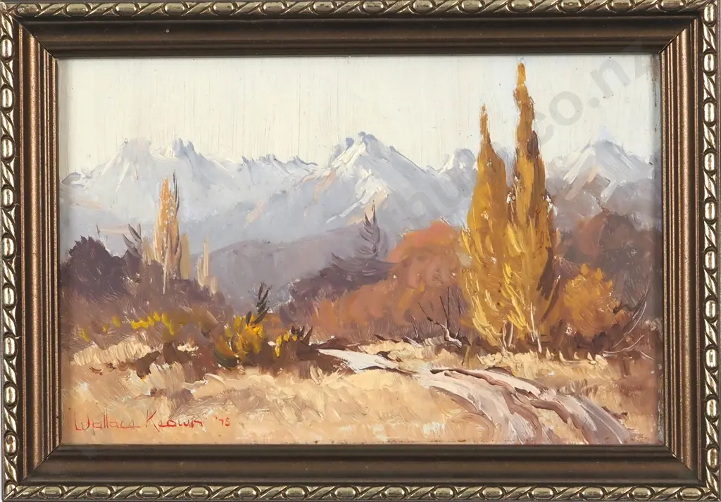 Wallace Keown. Takitimu Mountain. Oil on Board. Image 1++