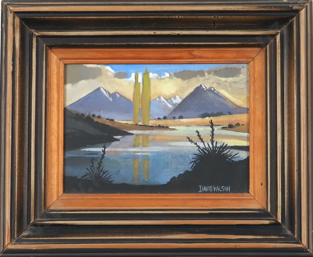 David Wilson. 1981. South Wedgwood High Country Scene. Oil On Board. Image 1++