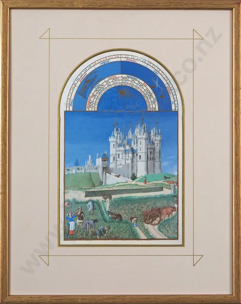 Les Trés Riches Heurs Du Duc De Berry. 1410-1485. Framed Print. Image 1++