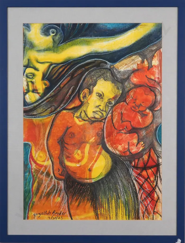 Gazellah Bruder. 2003. Pacific Theme. Mixed Media on Paper. Image 1++