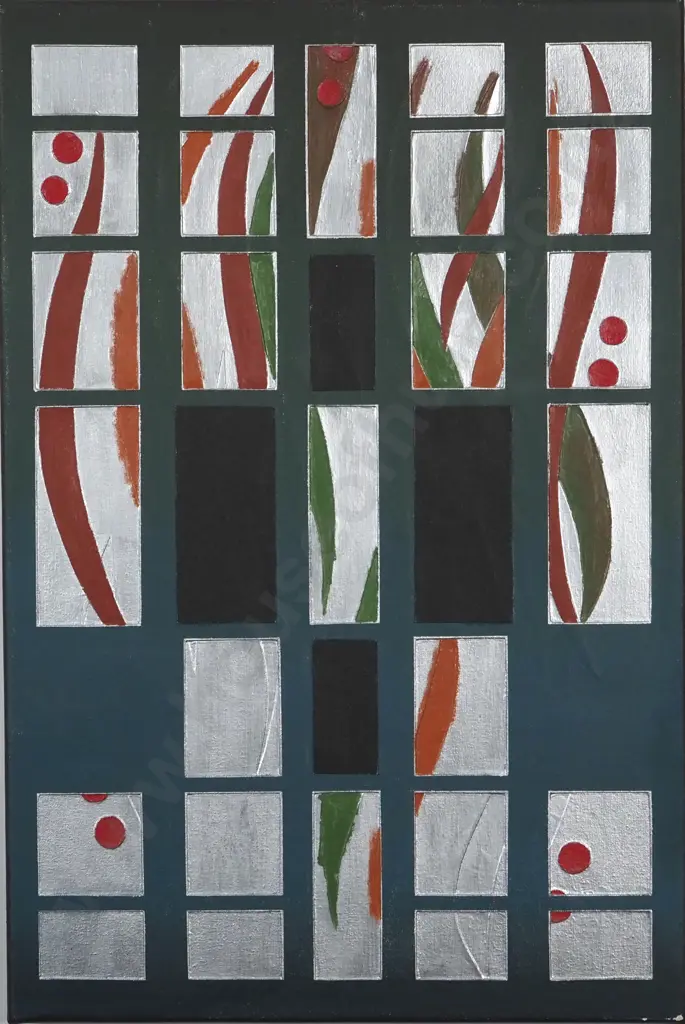 Mark B. Smith. 2006. Dancing Grass on a Hill. Decoupage. Oil on Canvas. Image 1++