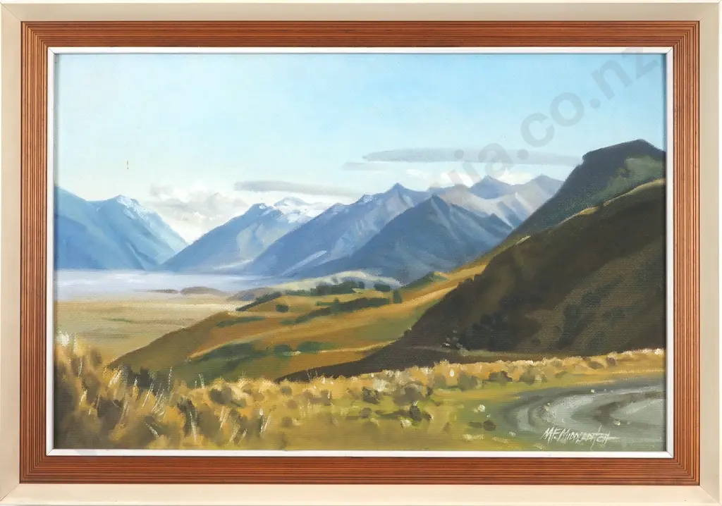 Maurice Middlemarch. South Island Back Country Scene. Oil On Board. Image 1++