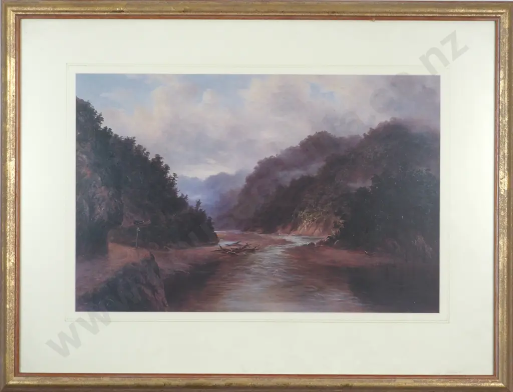 W. G. Baker. 1977. Buller Gorge & Hawk's Crag. Limited Edition Reproduction Print. 133/500. Image 1++