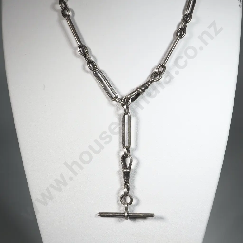 Sterling Silver Paperclip Fob Chain Image 1++