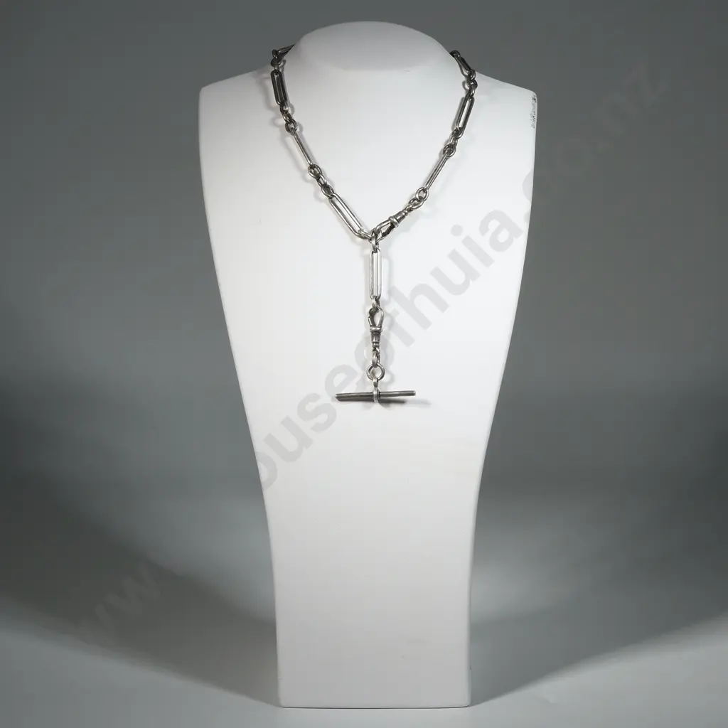Sterling Silver Paperclip Fob Chain Image 1++