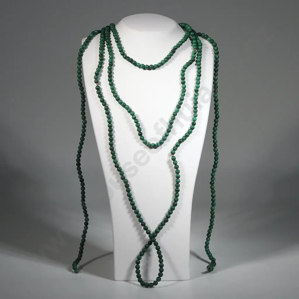 Several Strands of Malachite Beads Image 1++