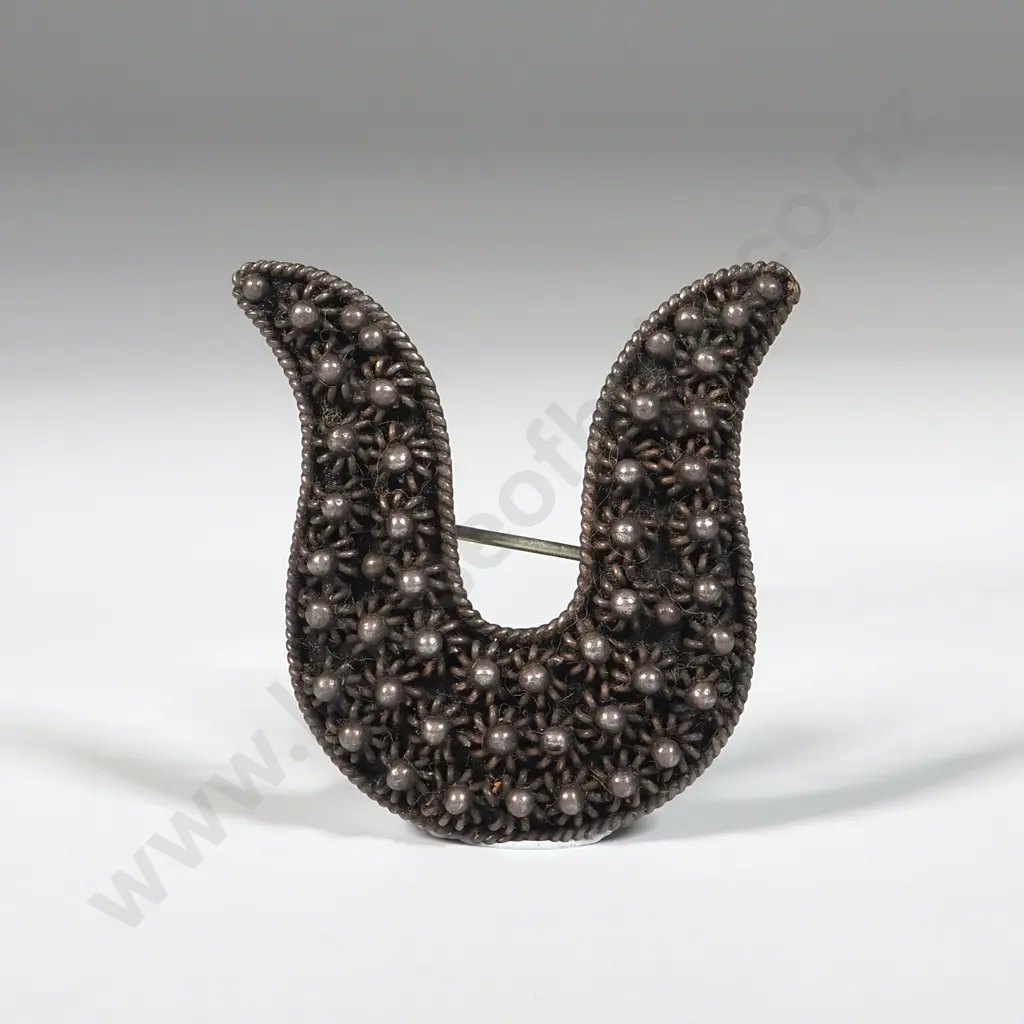 Vintage Cannetille Coiled Wire Sterling Silver Danish Brooch Image 1++