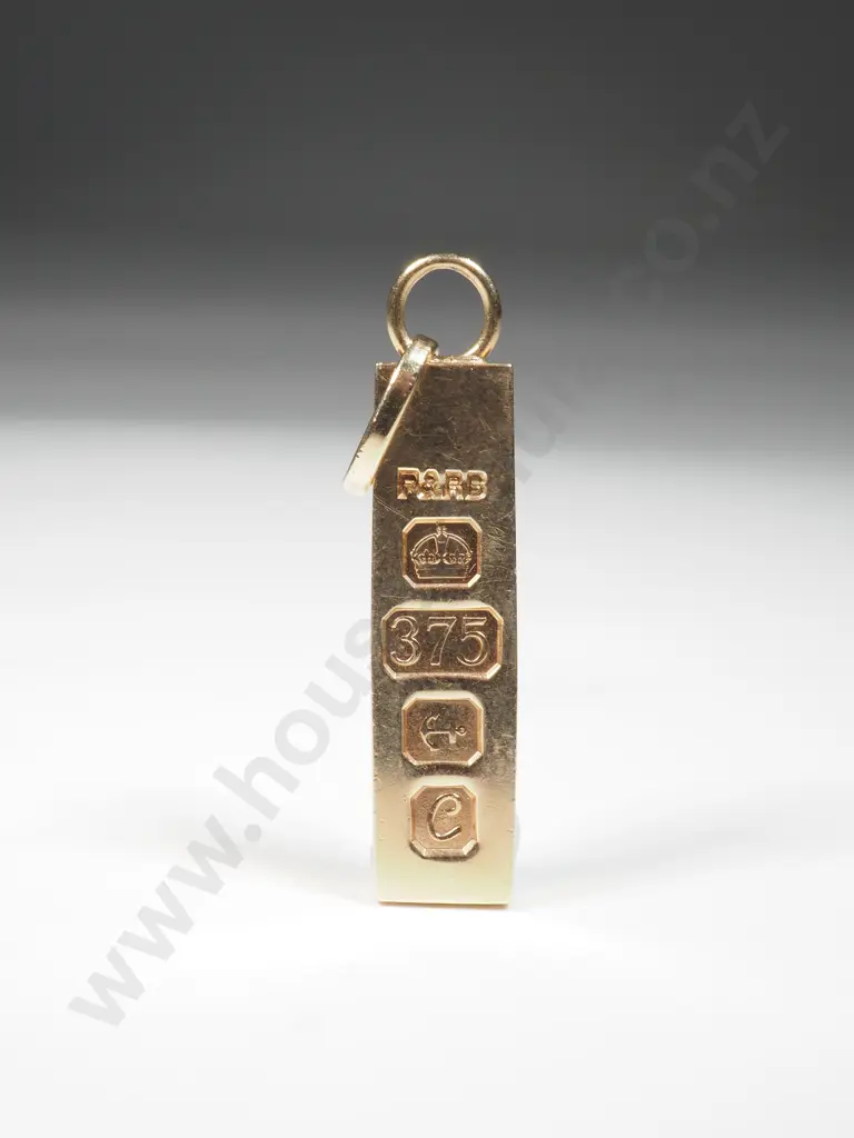 9ct Gold Ingot Pendant Image 1++