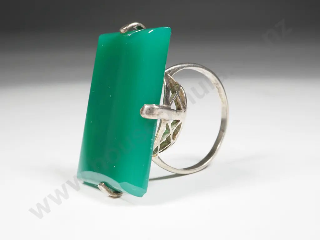 Sterling Silver Large Stone Ring Image 1++