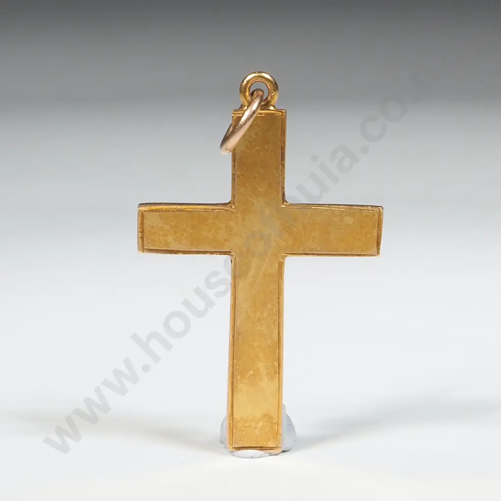 9ct Gold Cross w English Hallmarks Image 1++