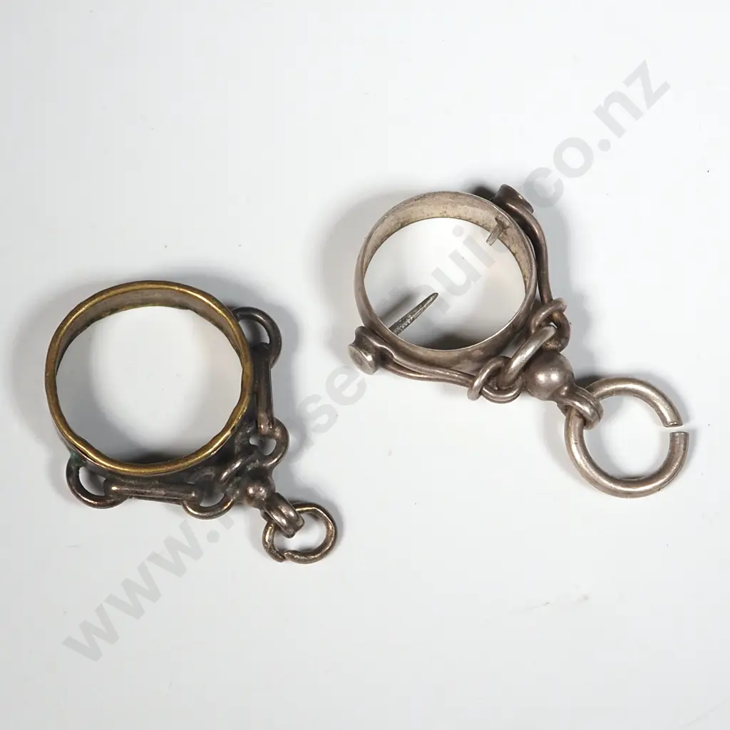 Two Sterling Silver Spinners A/F - Missing Insides  Image 1++