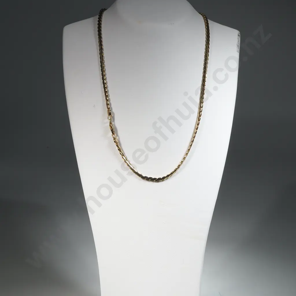 Rolled Gold Chain Necklace Image 1++
