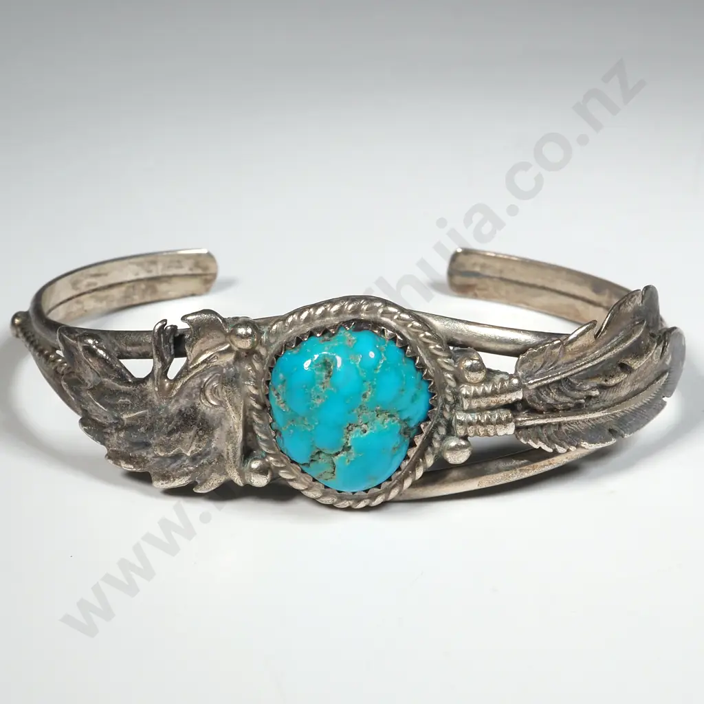 Sterling Silver & Turquoise Bracelet. Image 1++