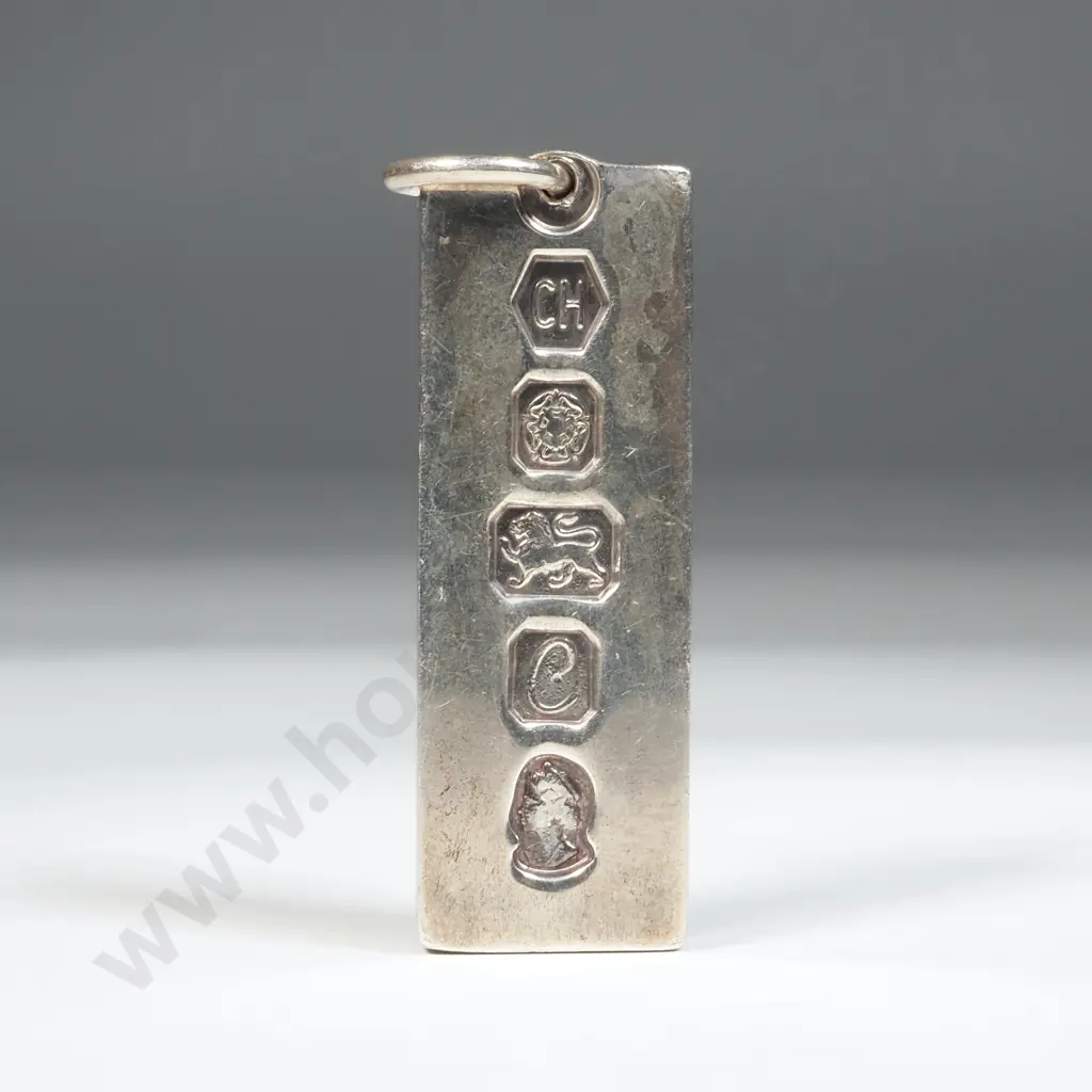 Large Sterling Silver Ingot Pendant Image 1++