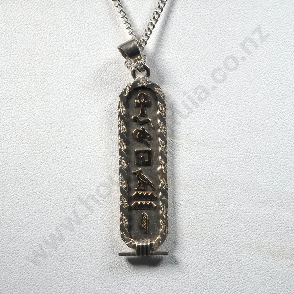 Sterling Silver Egyptian Pendent & Chain. Image 1++