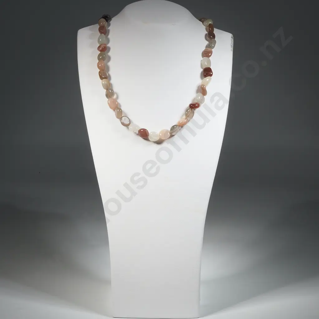 Sunstone Round Beaded  Necklace. Image 1++