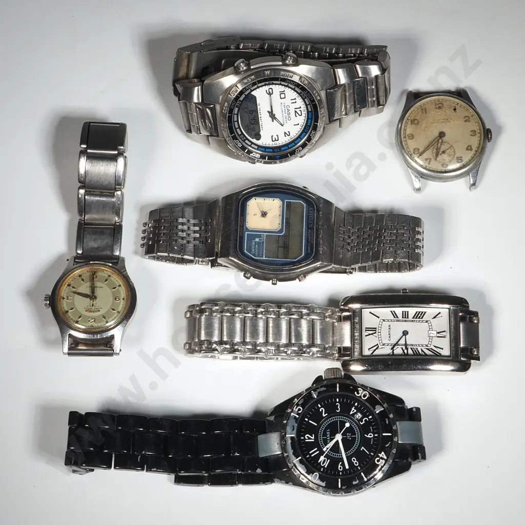 Six Assorted Wrist Watches incl Some Reproduction Image 1++