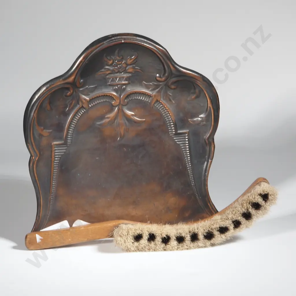 Vintage Art Nouveau Copper Crumb Tray & Shovel. Image 1++