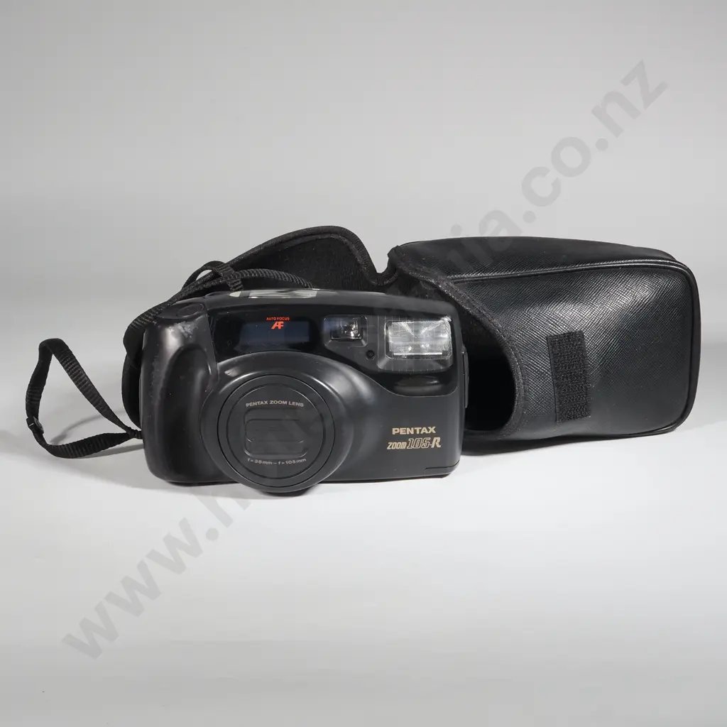 Pentax Zoom 105-R 35mm Camera w Case. Image 1++