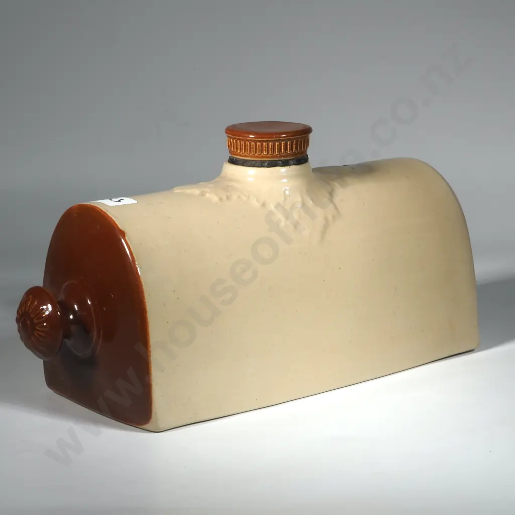 Antique Stoneware Three Pint Bed Warmer. Image 1++