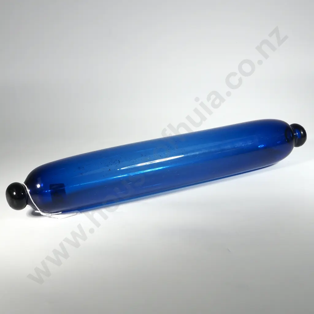 Victorian Bristol  Blue  Glass Rolling Pin. Image 1++