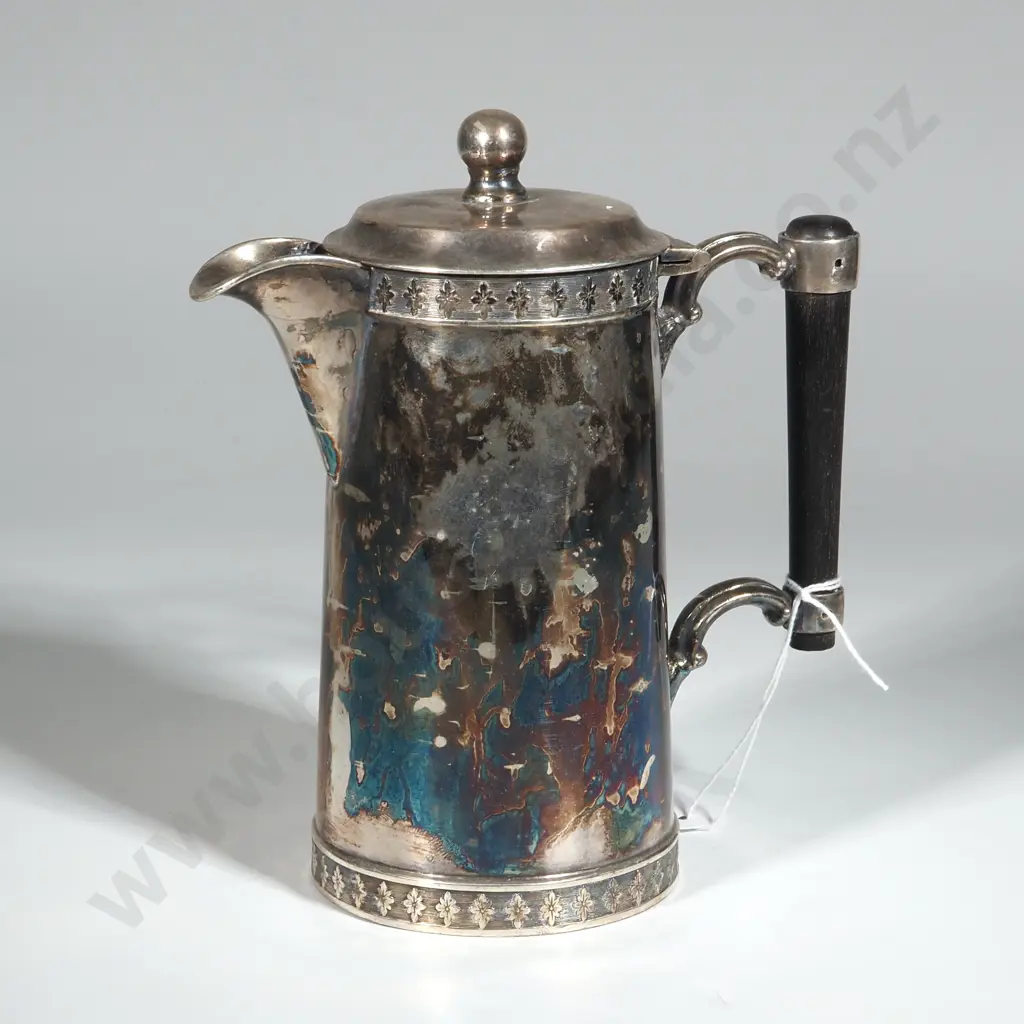 EPNS Coffee Pot With Wooden Handle. Image 1++